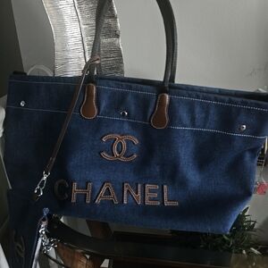Blue Denim Tote Bag
